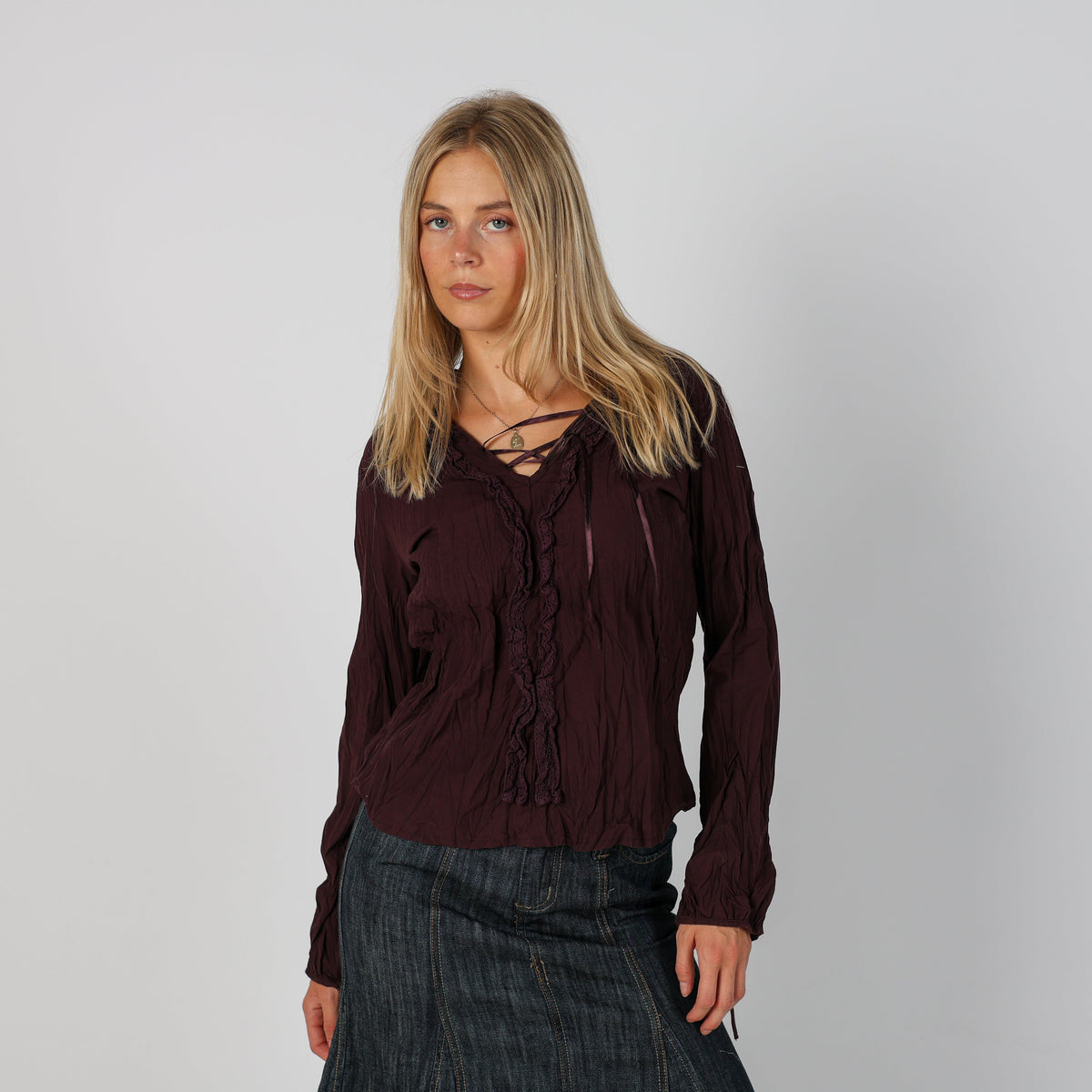 Purple Y2K Tom Tailor Blouse (S)