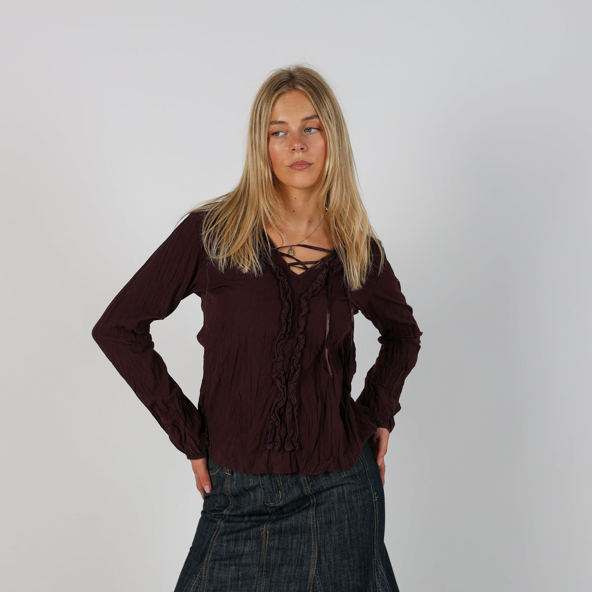 Purple Y2K Tom Tailor Blouse (S)