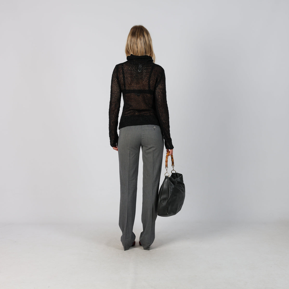 Grey Y2K Armani Jeans Casual Trousers (S)