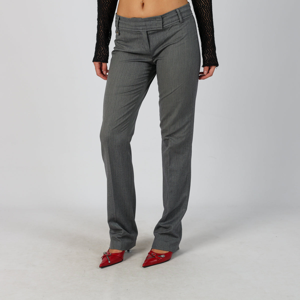 Grey Y2K Armani Jeans Casual Trousers (S)