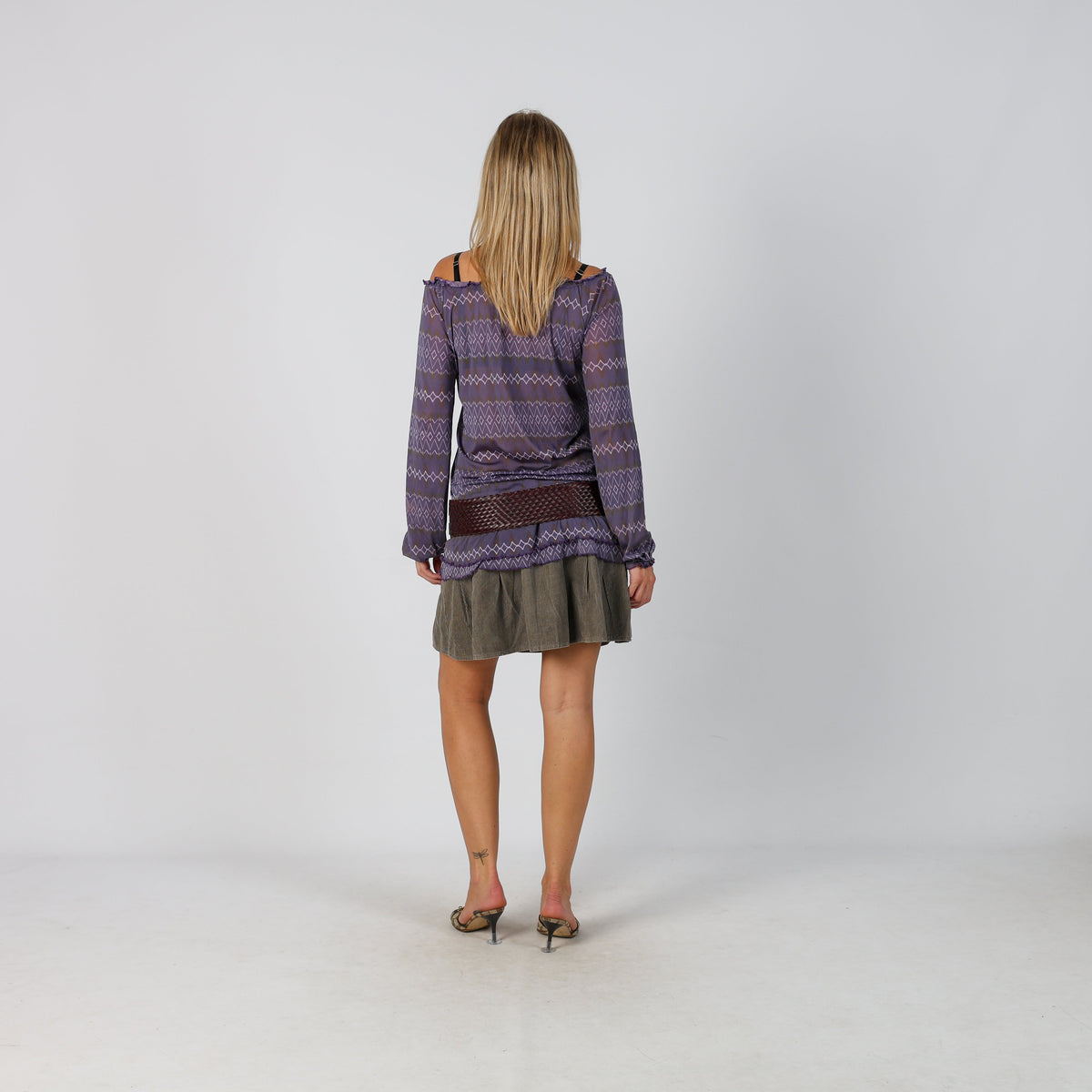 Brown Y2K United Colors of Benetton Cord Skirt (M)