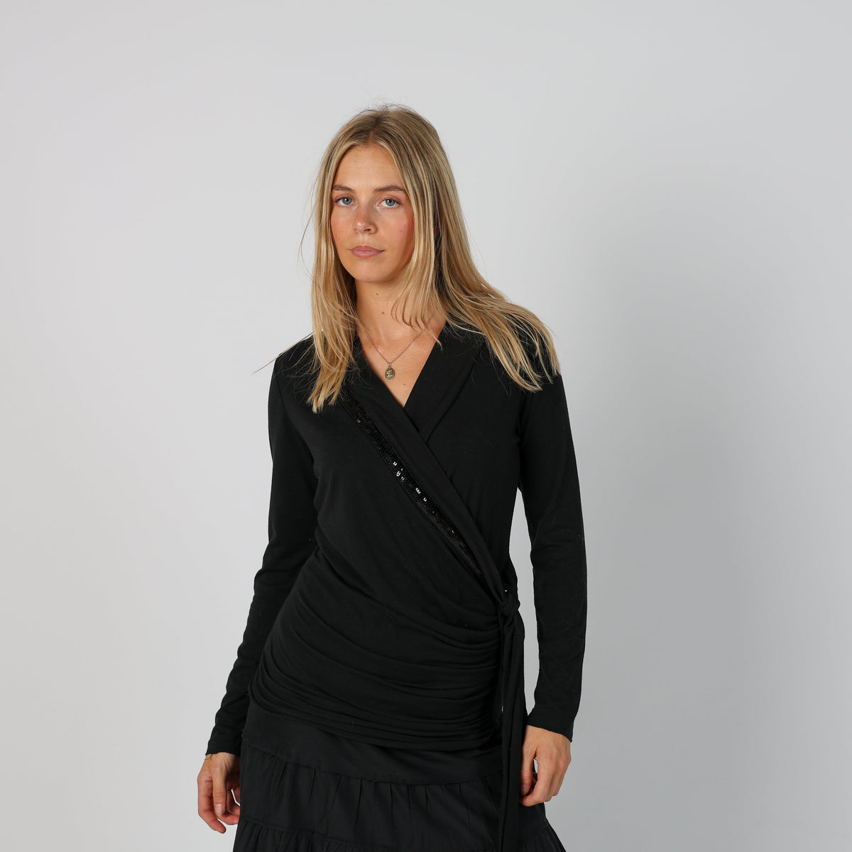 Black Y2K Reds Blouse (M)