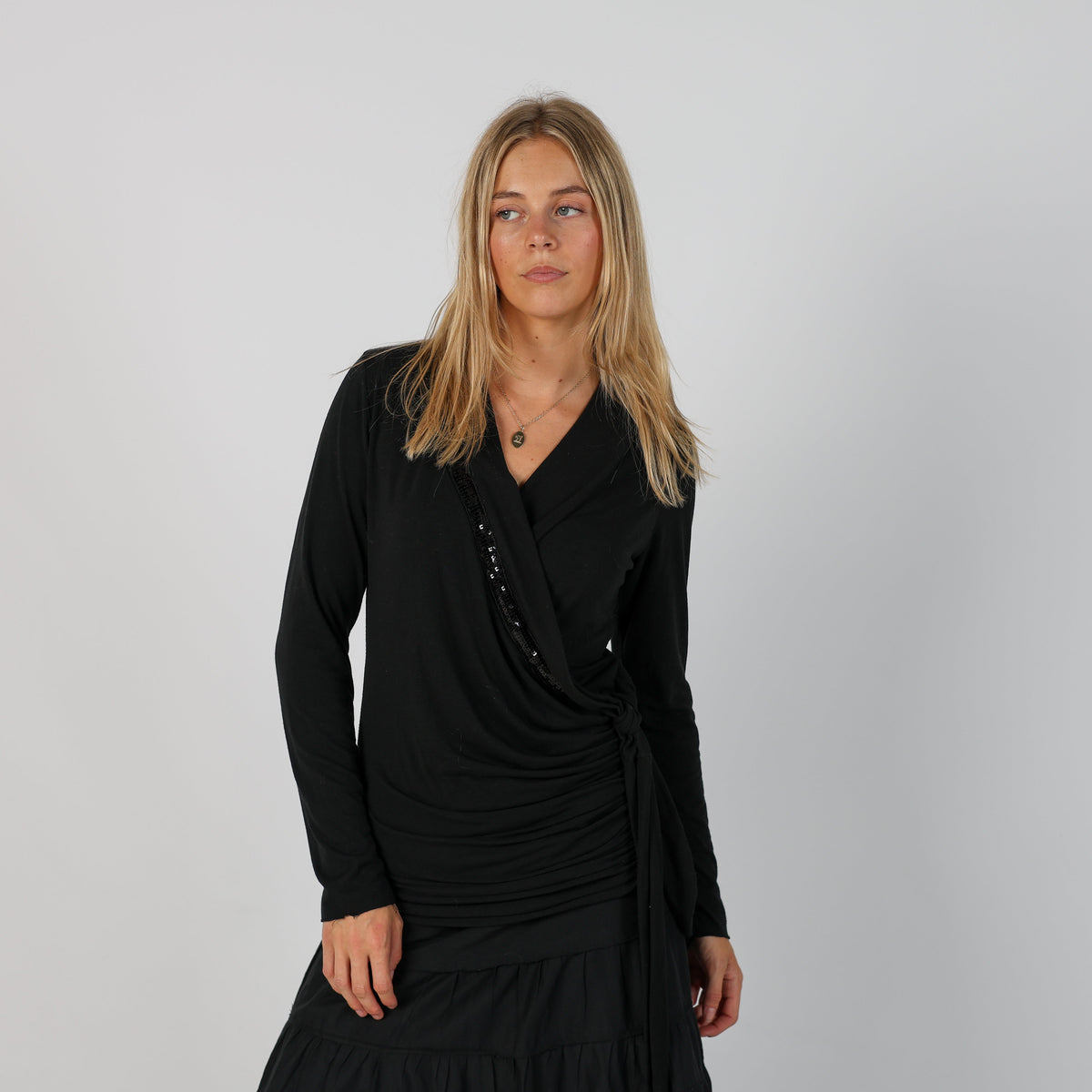 Black Y2K Reds Blouse (M)
