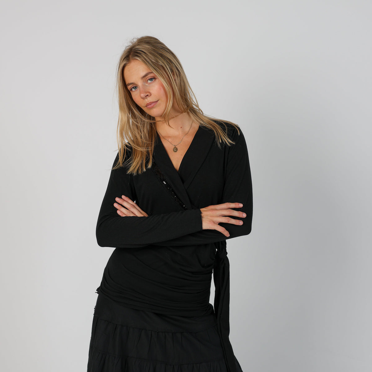 Black Y2K Reds Blouse (M)