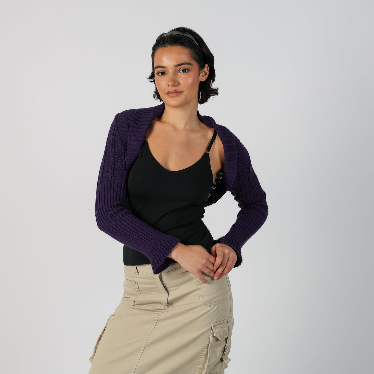 Purple Y2K Cardigan (S)