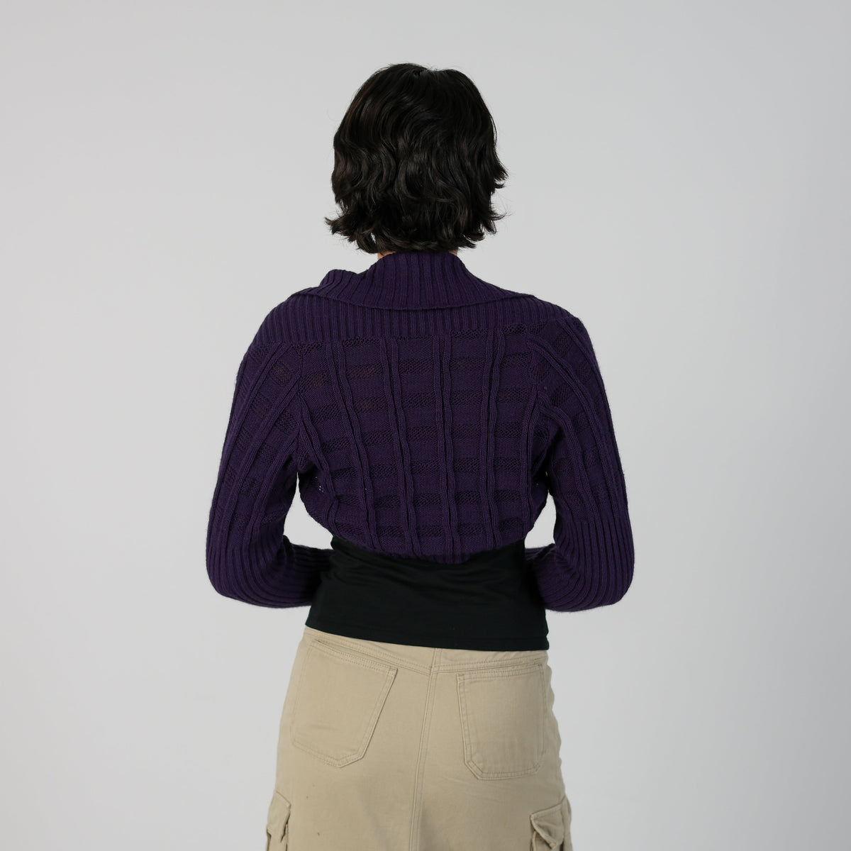 Purple Y2K Cardigan (S)