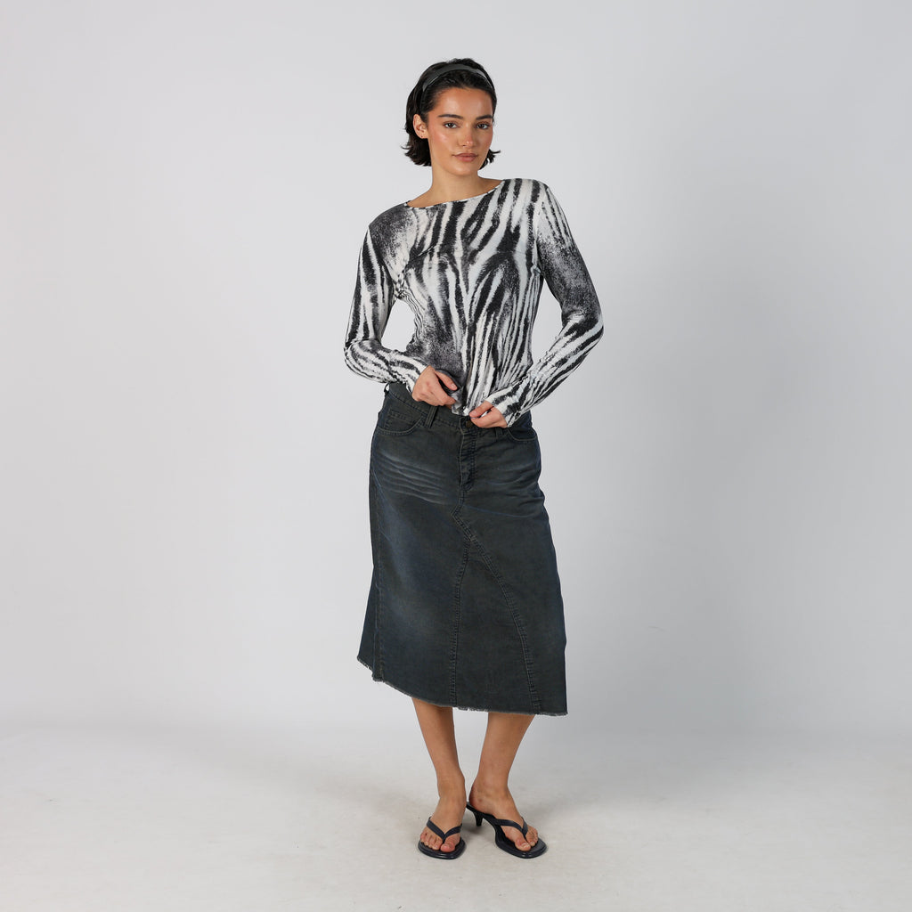 Blue Y2K Lee Cord Skirt (S)