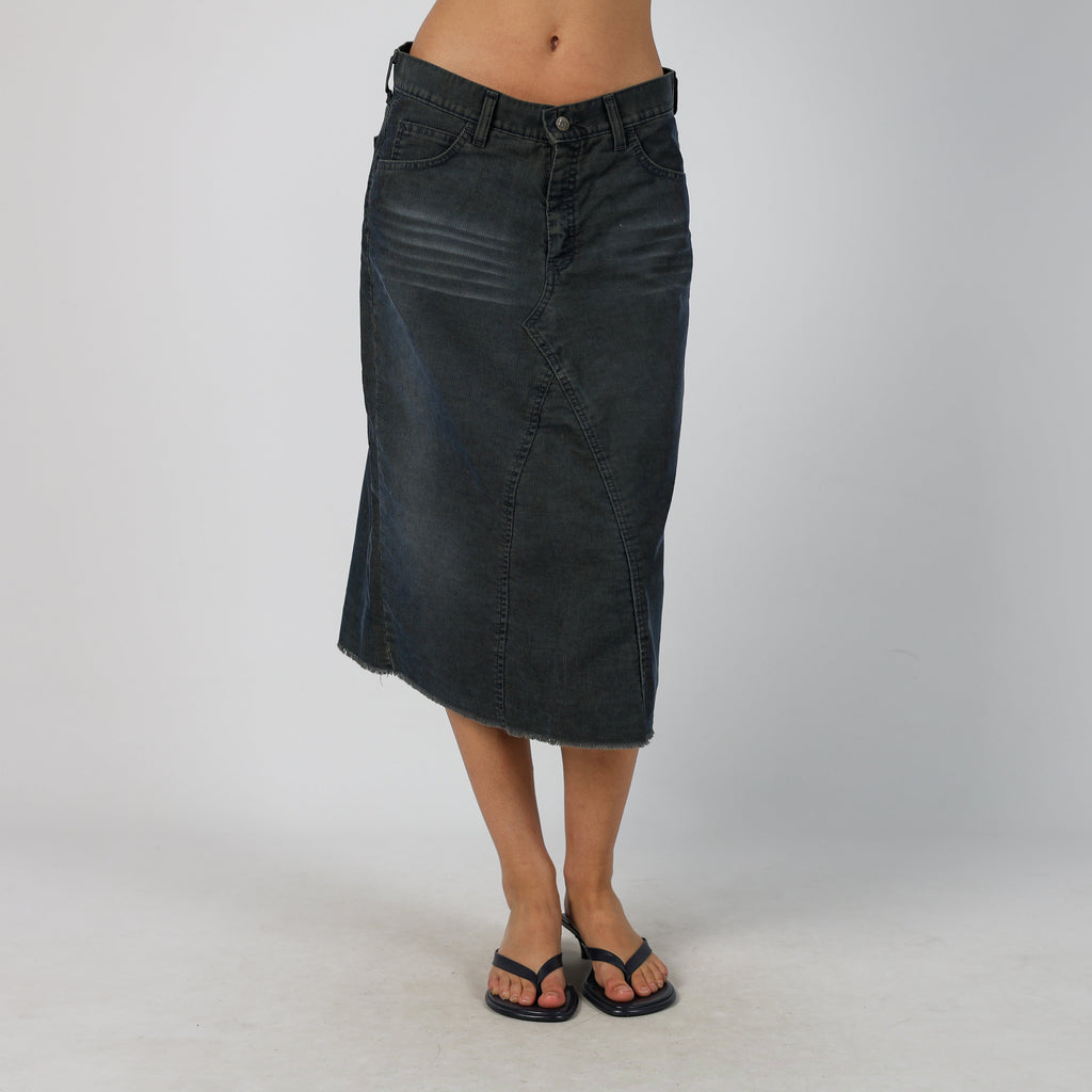 Blue Y2K Lee Cord Skirt (S)