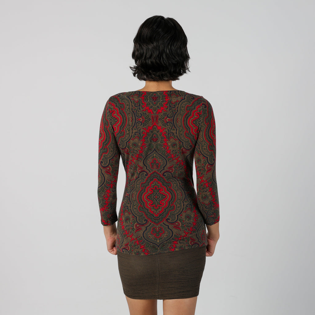 Brown Y2K Lauren Ralph Lauren Long Sleeve Top (S)