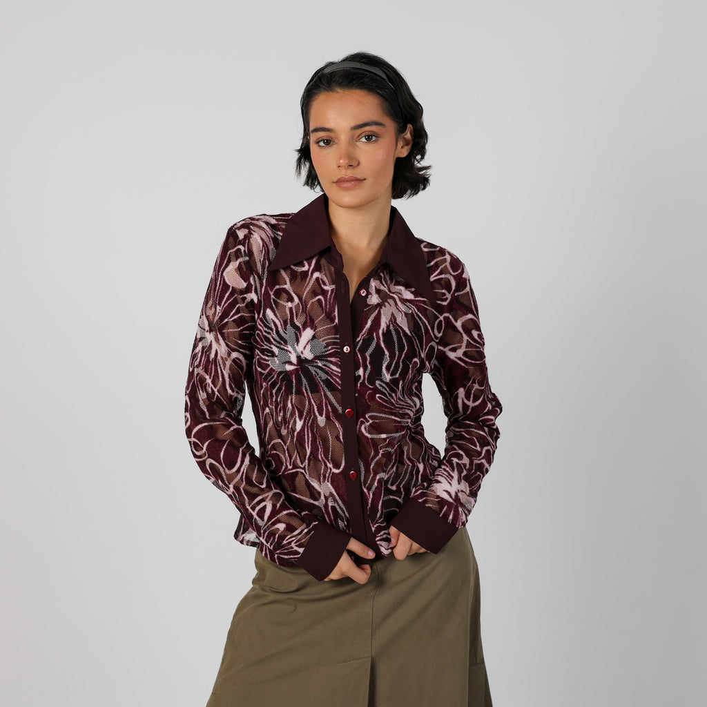 Purple Y2K Coconuda Shirt Sheer (S)