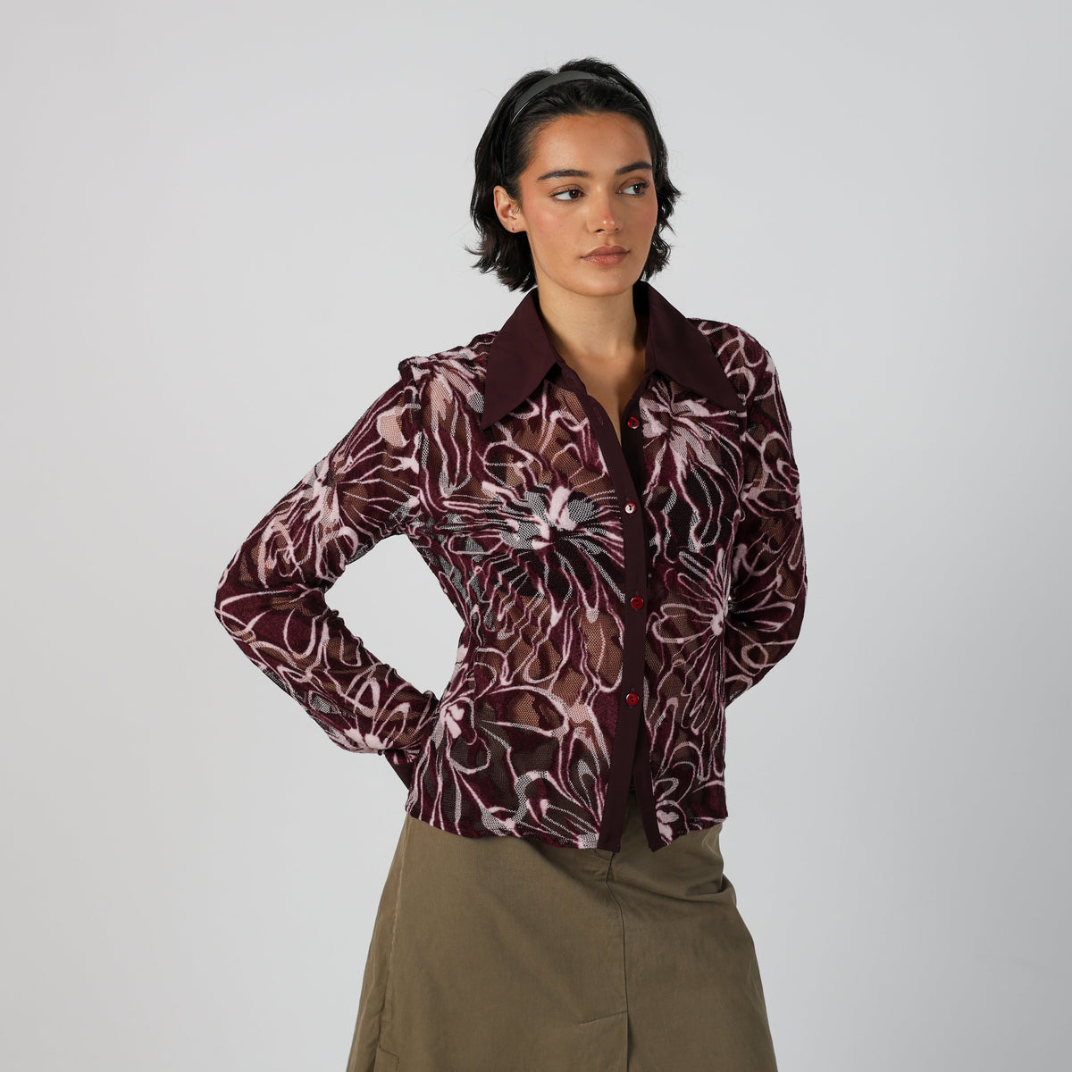 Purple Y2K Coconuda Shirt Sheer (S)