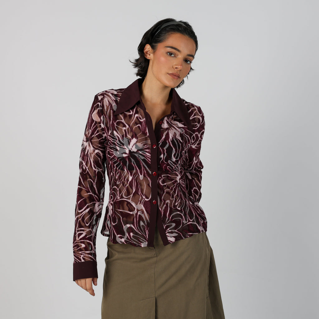 Purple Y2K Coconuda Shirt Sheer (S)