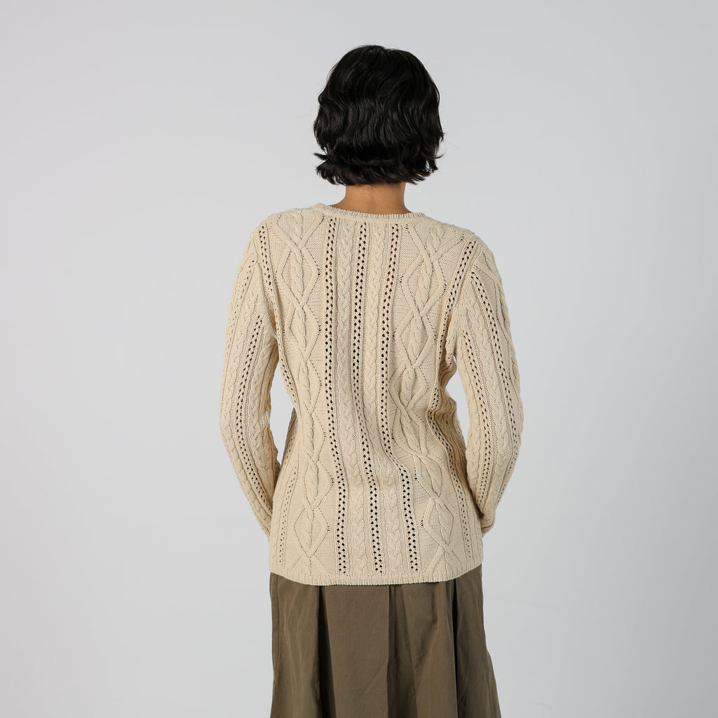 Cream Y2K Knitted Jumper (M)