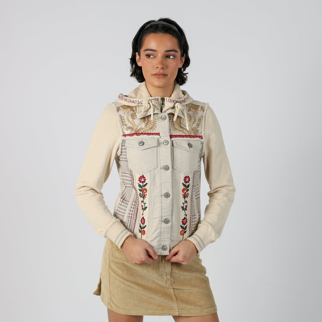 Beige Y2K Desigual Denim Jacket (S)