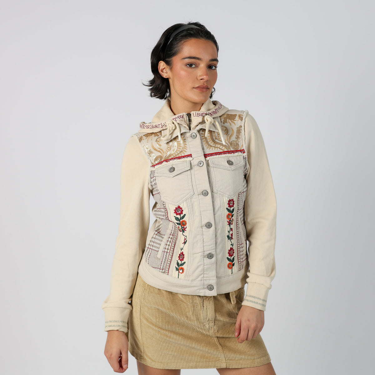 Beige Y2K Desigual Denim Jacket (S)