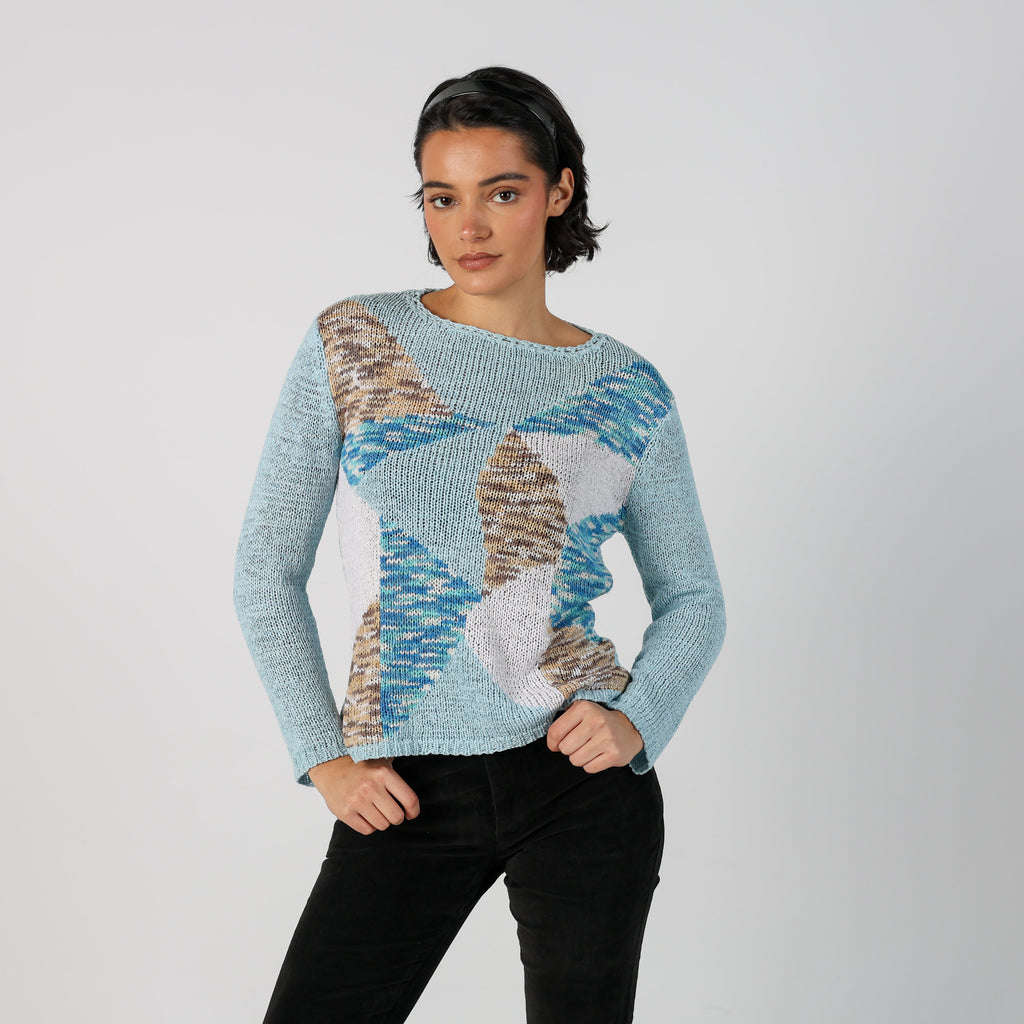 Light Blue Y2K Joyx Knitted Jumper (S)