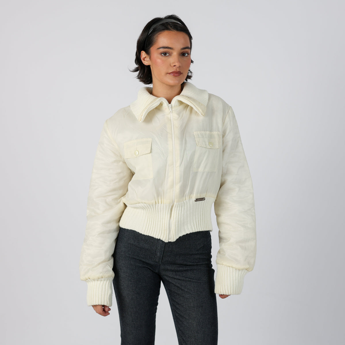 Cream Y2K Coconuda Puffer Jacket (M)