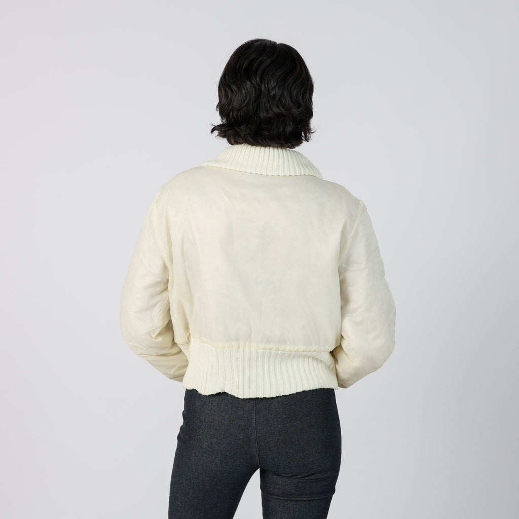 Cream Y2K Coconuda Puffer Jacket (M)