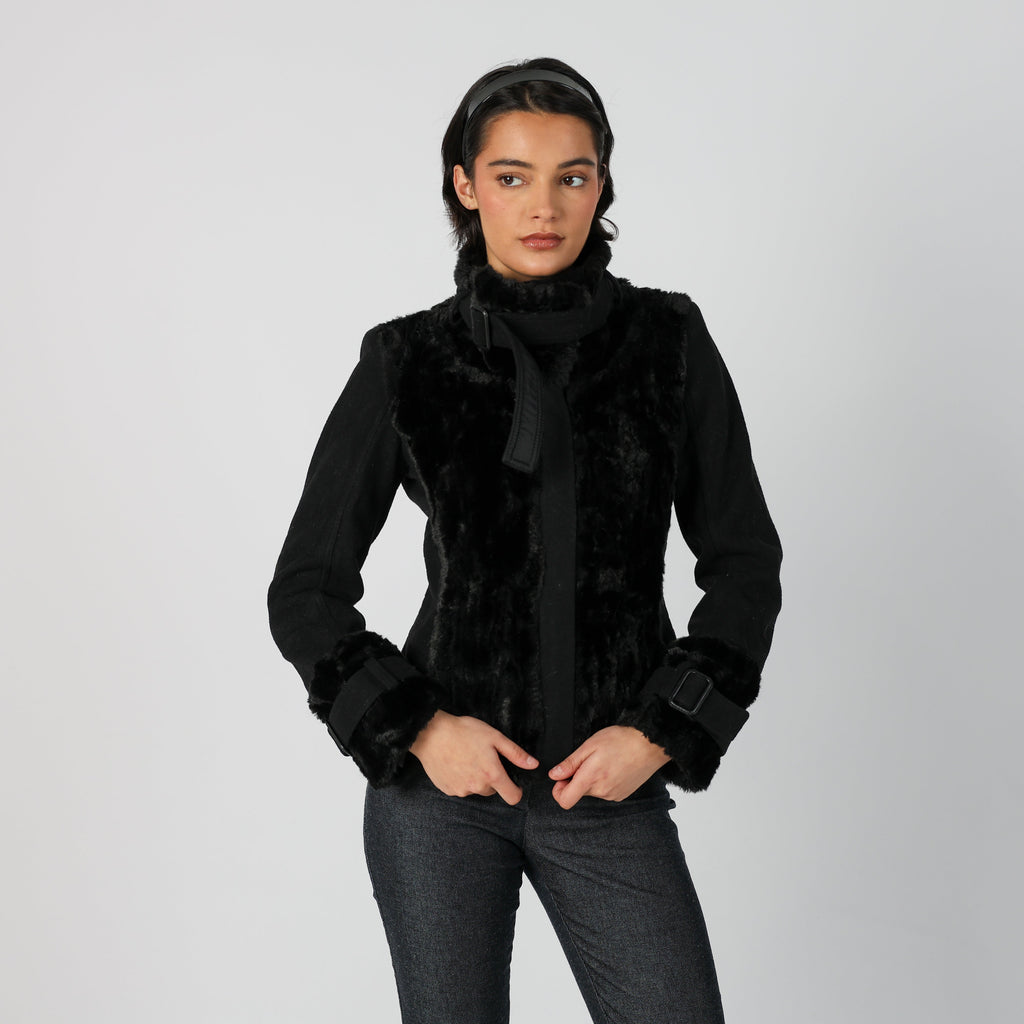 Black Y2K Max&Co. Suede Jacket (S)