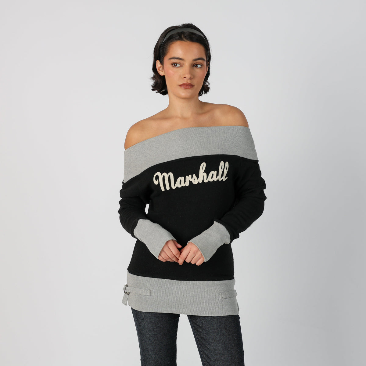 Black Y2K Franklin & Marshall Knitted Jumper (S)