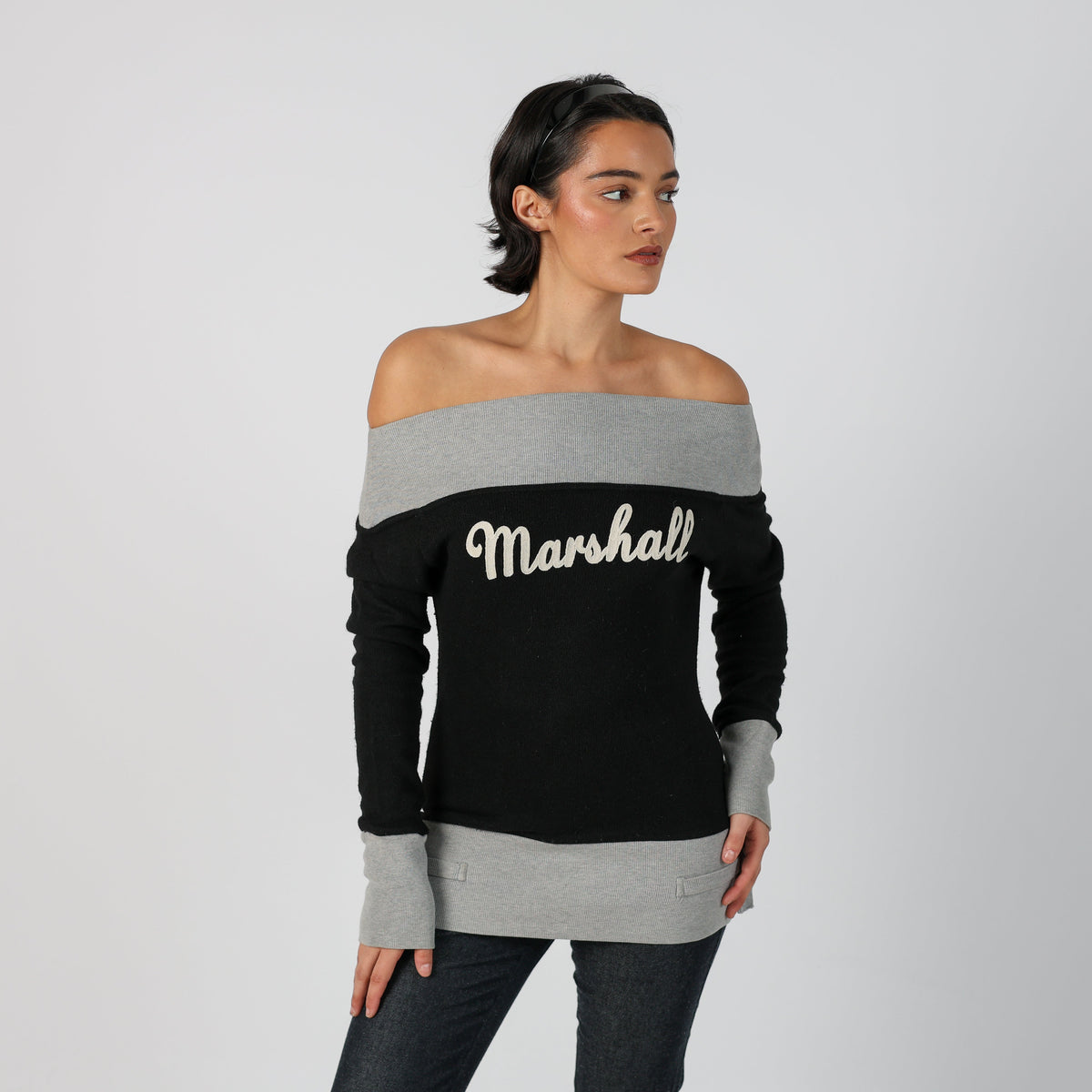 Black Y2K Franklin & Marshall Knitted Jumper (S)