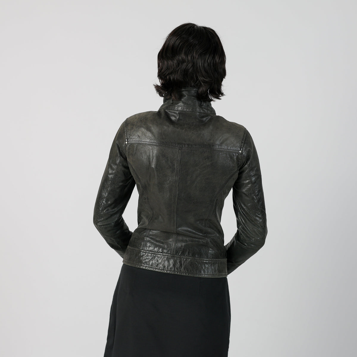 Black Y2K Bonobo Leather Jacket (S)