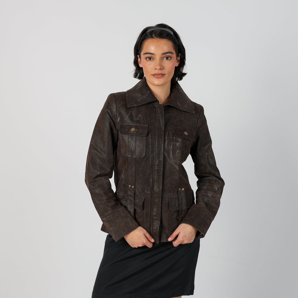 Brown Y2K Biaggini Suede Jacket (M)