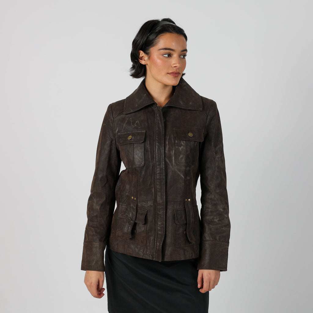 Brown Y2K Biaggini Suede Jacket (M)