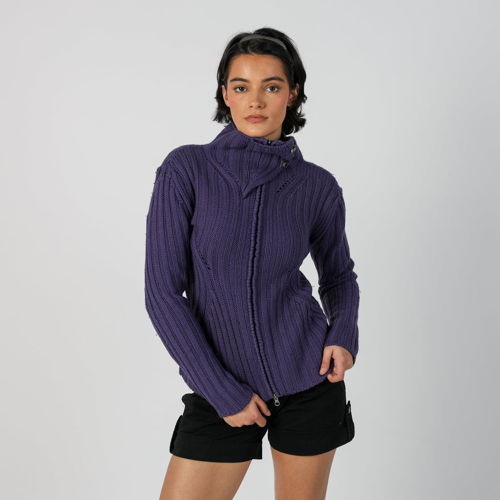 Purple Y2K D.M.G Knitted Jumper (M)