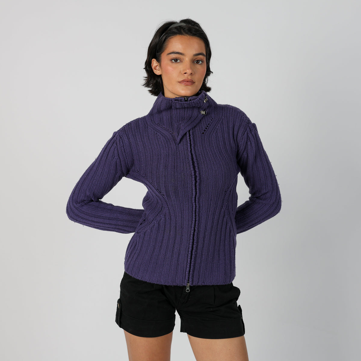 Purple Y2K D.M.G Knitted Jumper (M)