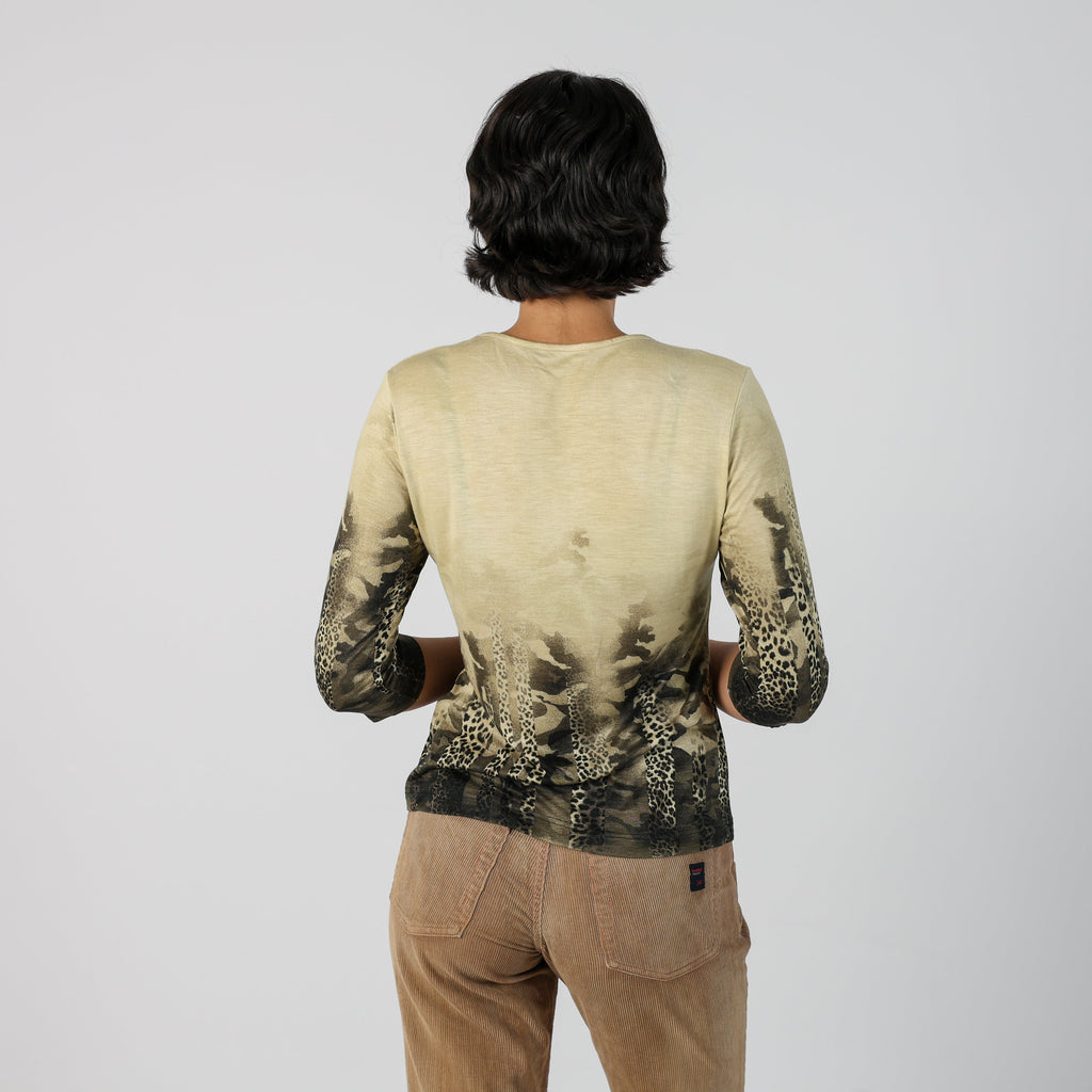 Yellow Y2K Made in Italy Long Sleeve Top (M)