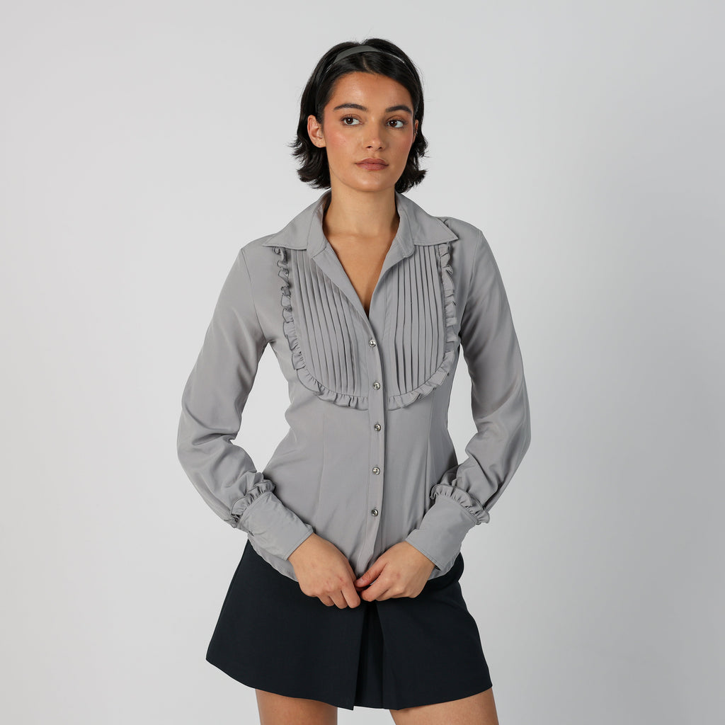 Grey Y2K and Blouse (S)