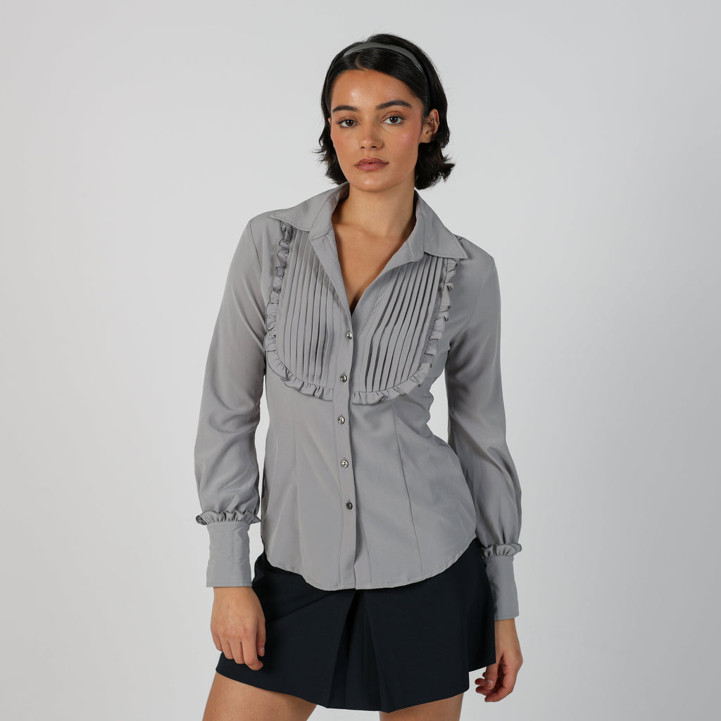 Grey Y2K and Blouse (S)