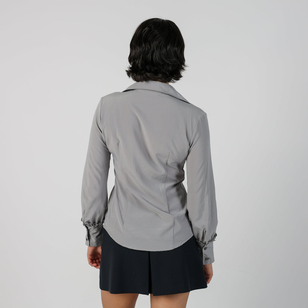 Grey Y2K and Blouse (S)