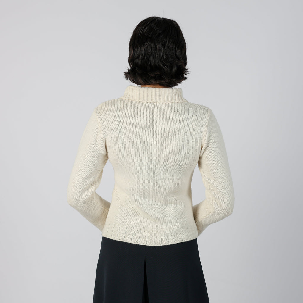 Ivory Y2K Knitted Jumper (S)