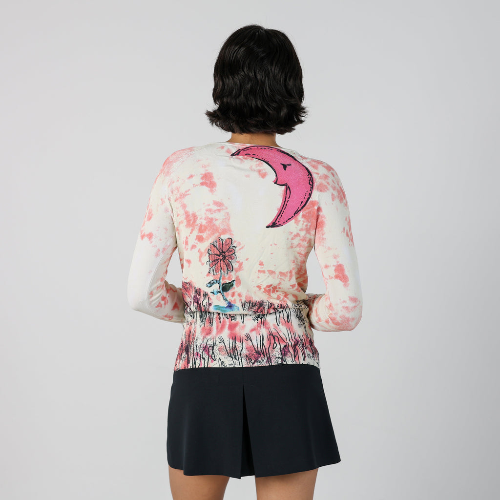 White Y2K Latty Lie Long Sleeve Top (S)