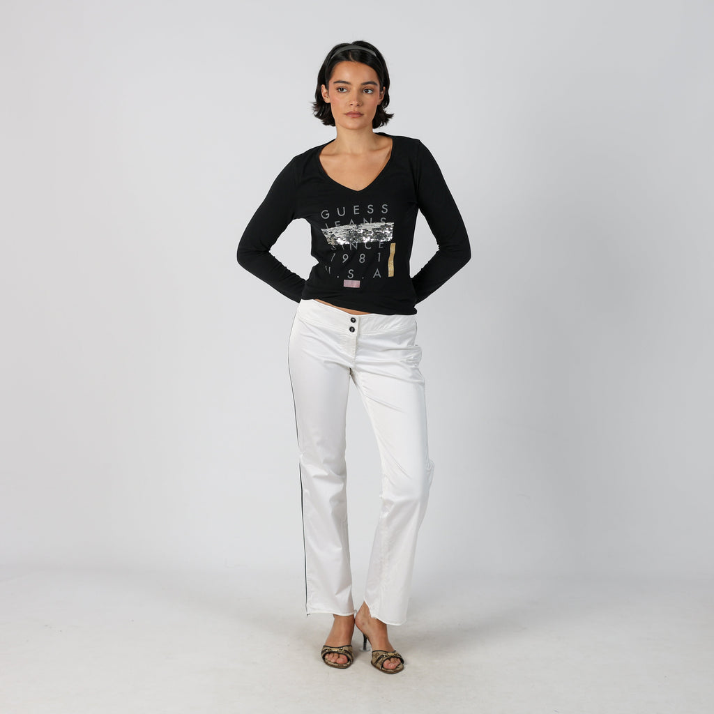 White Y2K Valentino Formal Trousers (M)