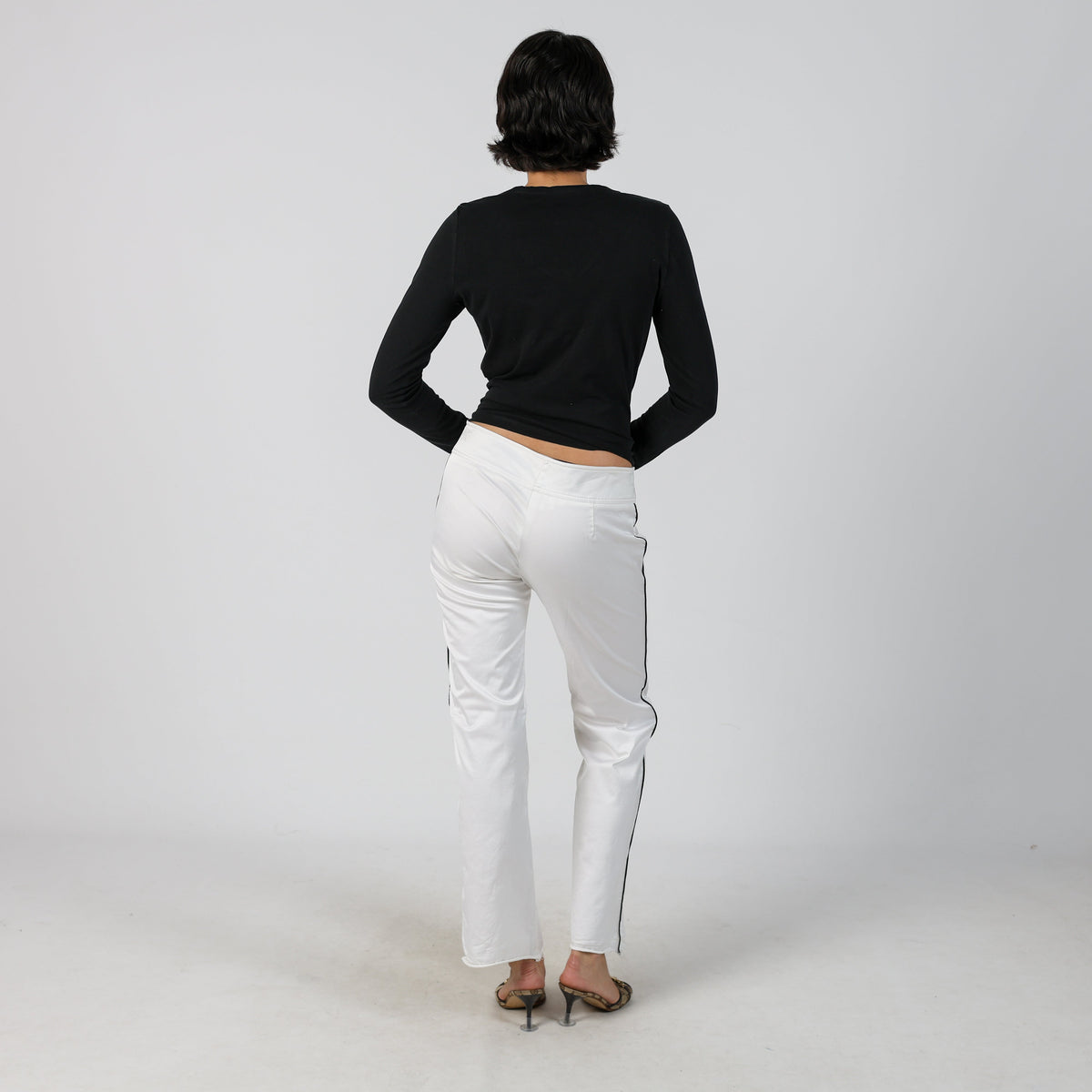 White Y2K Valentino Formal Trousers (M)