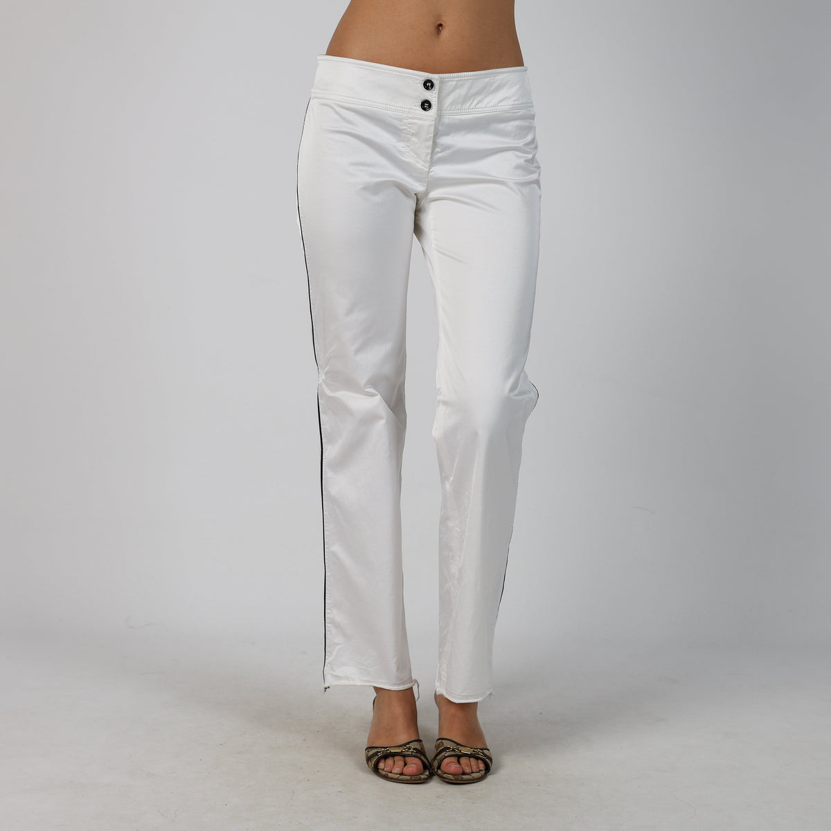 White Y2K Valentino Formal Trousers (M)