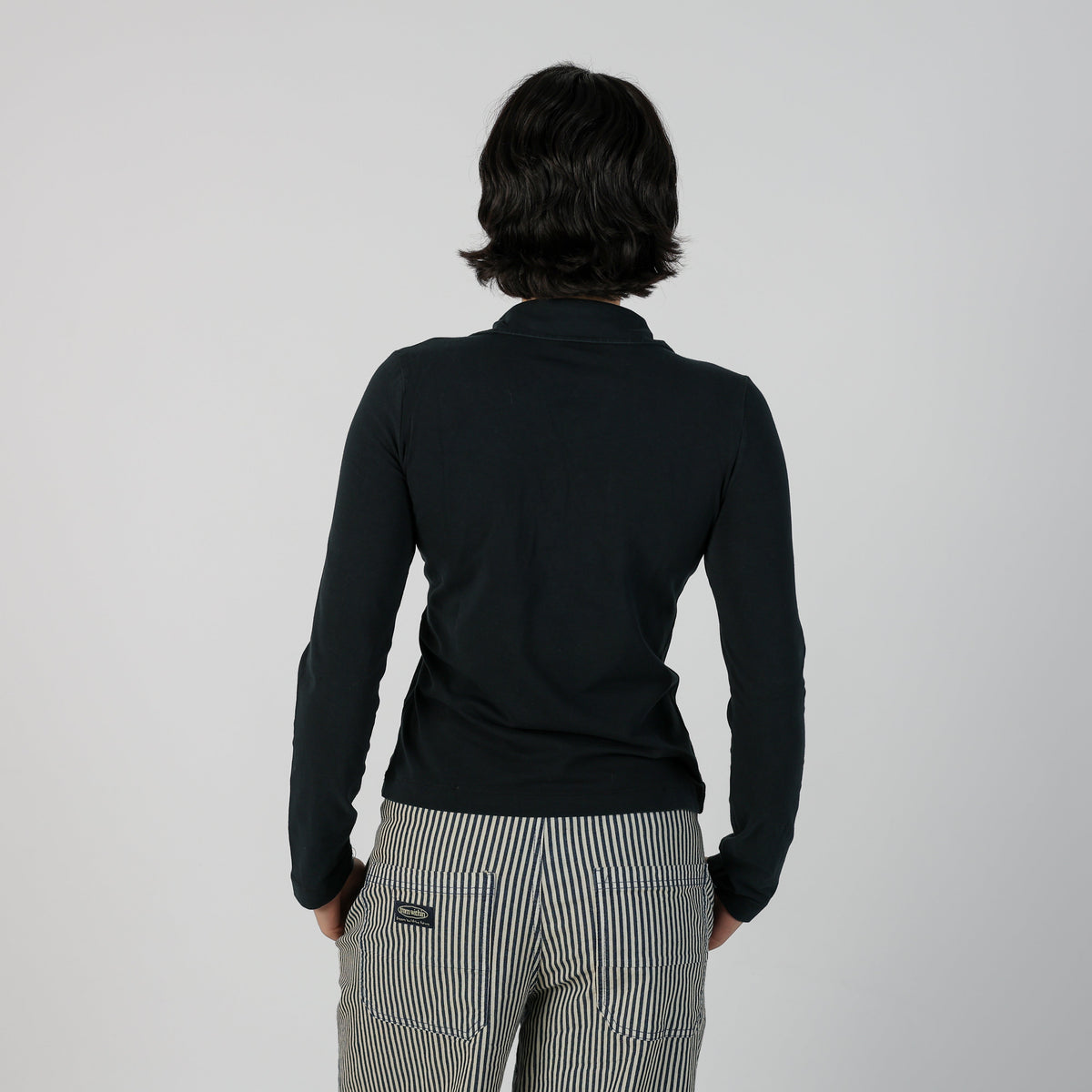 Black Y2K Braci & Abbracci Long Sleeve Top (M)