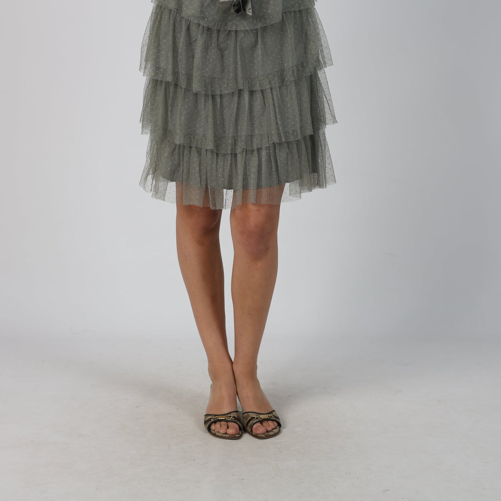Grey Y2K Liu Jo Woven Midi Dress (S)