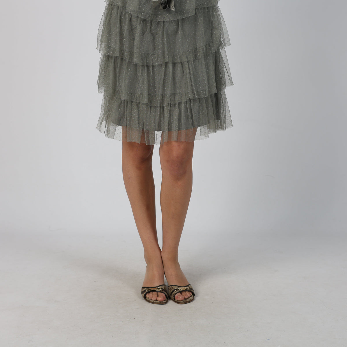Grey Y2K Liu Jo Woven Midi Dress (S)
