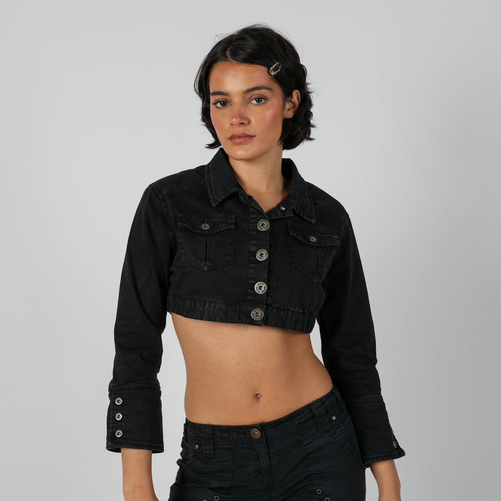 Black Y2K Calvin Klein Denim Jacket (S)