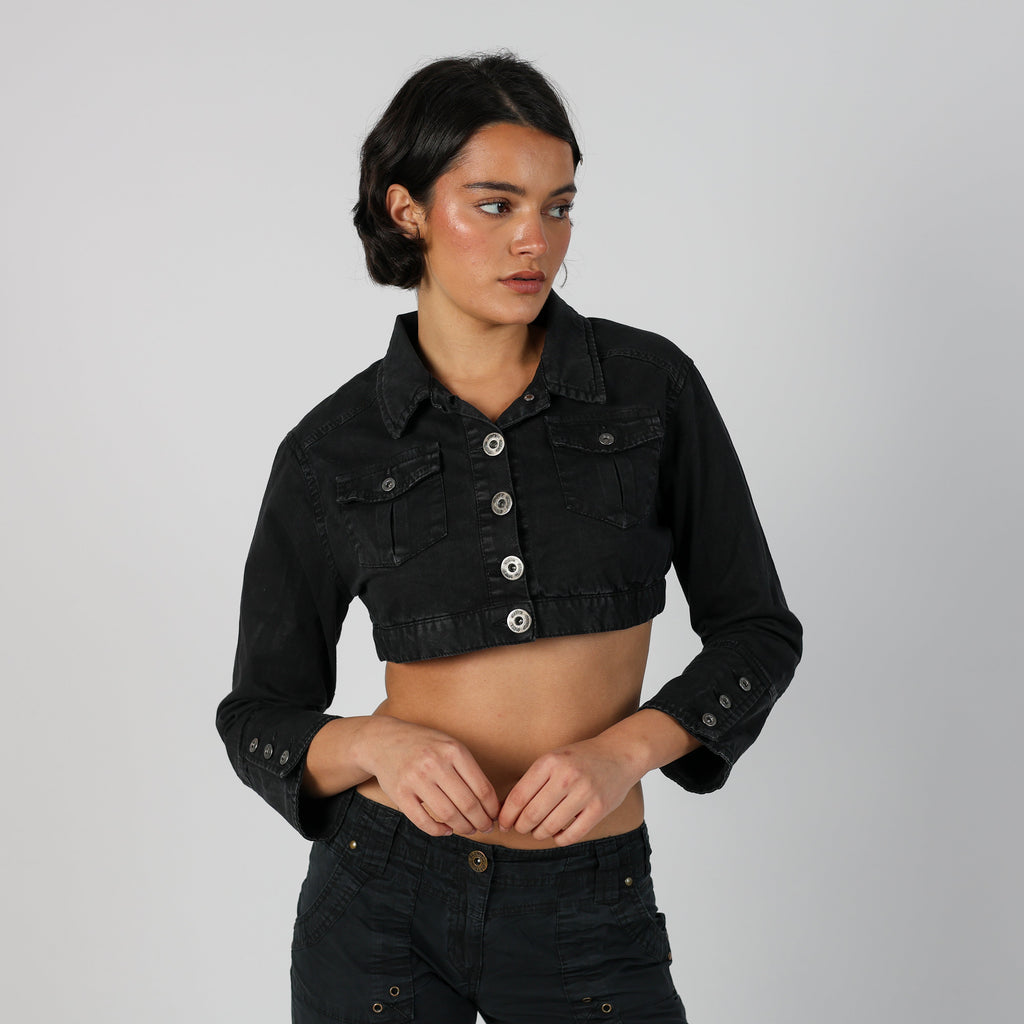 Black Y2K Calvin Klein Denim Jacket (S)