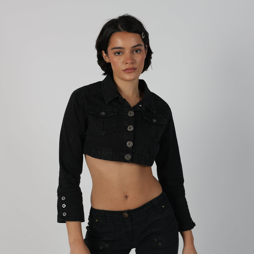 Black Y2K Calvin Klein Denim Jacket (S)
