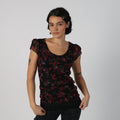 Black Y2K Zuiki Woven Top (M)