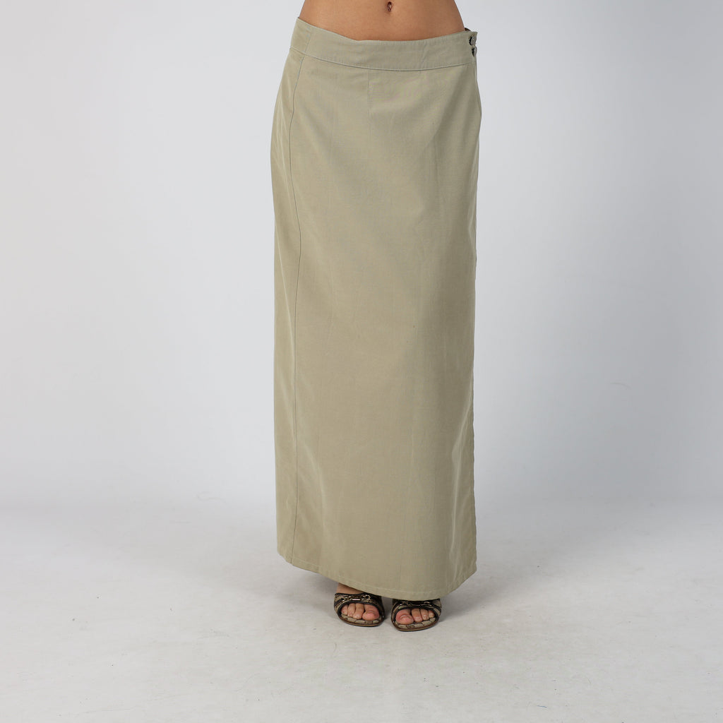 Beige Y2K Store Jeans Wrap Skirt (M)