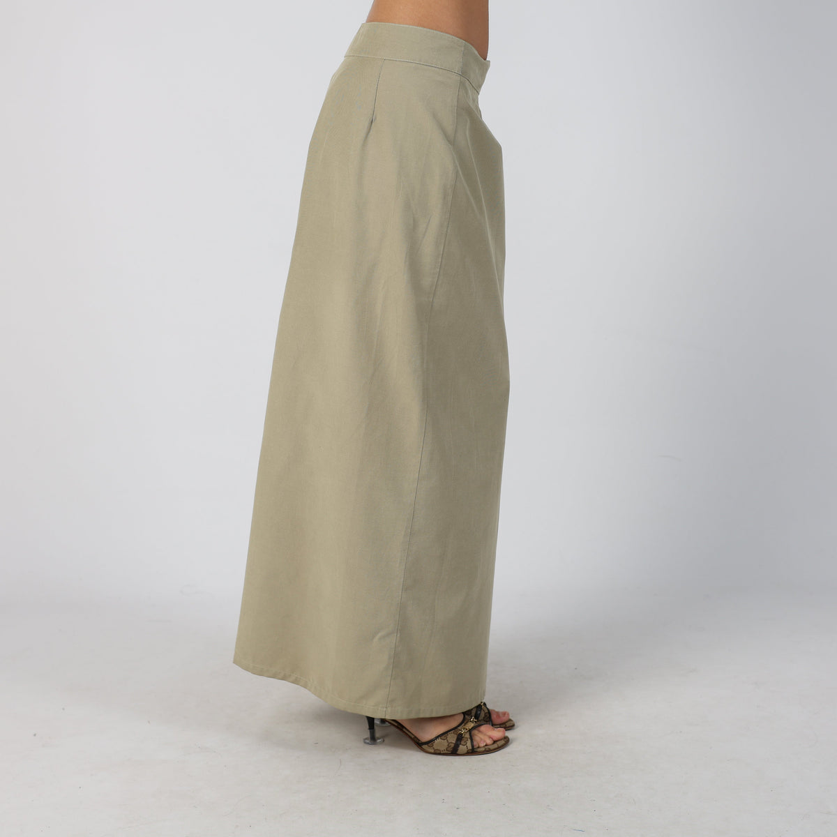 Beige Y2K Store Jeans Wrap Skirt (M)