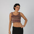 Multicoloured Y2K Come il mane Knitted Vest (XS)