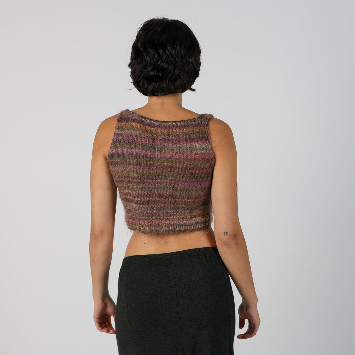 Multicoloured Y2K Come il mane Knitted Vest (XS)
